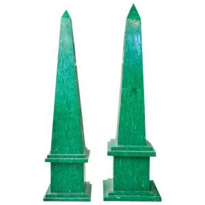 Par de Obeliscos de Malaquita, de los Años 90