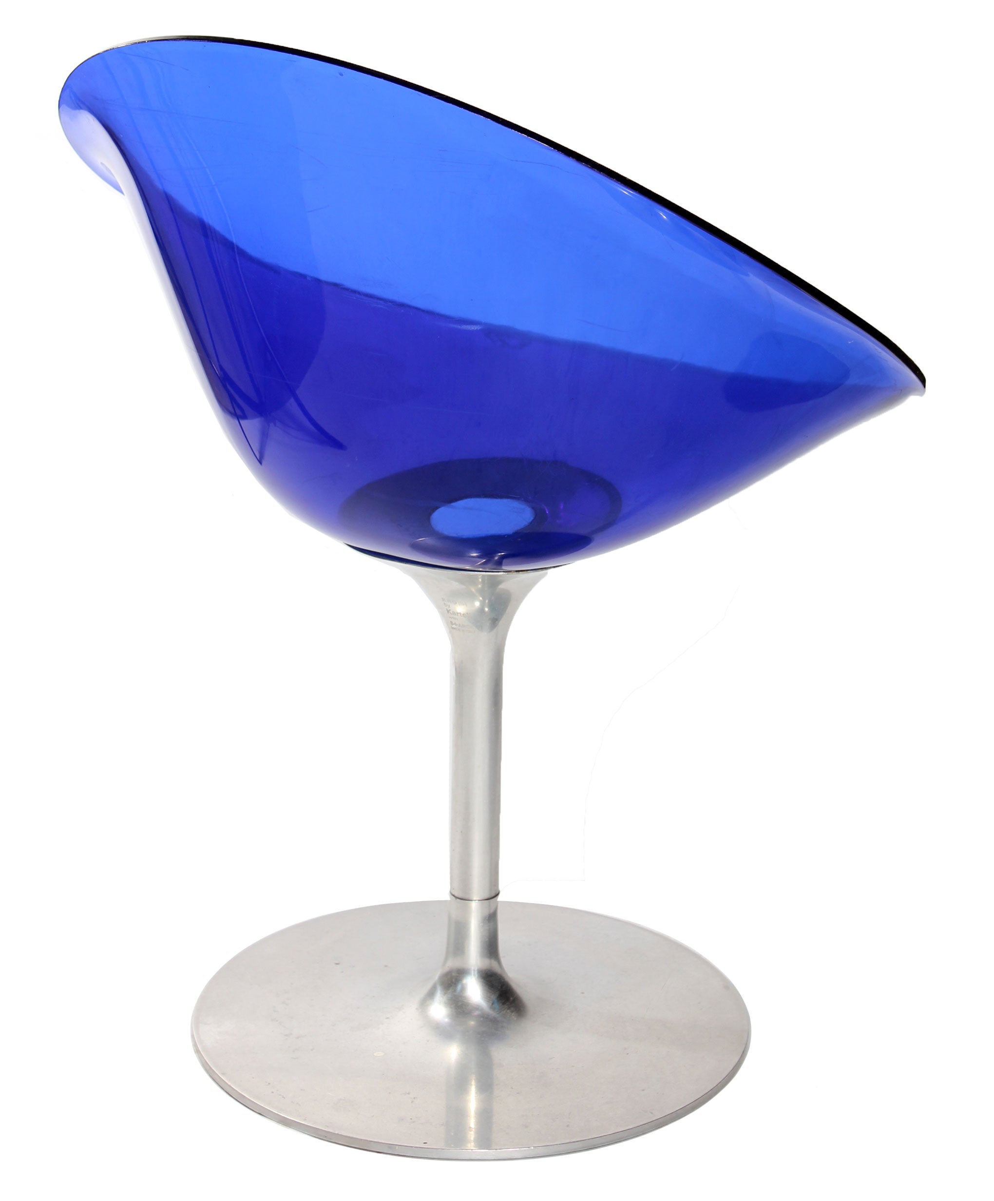 Sillas Italianas Giratorias Eros de Lucita Azul, de Philippe Starck para Kartell