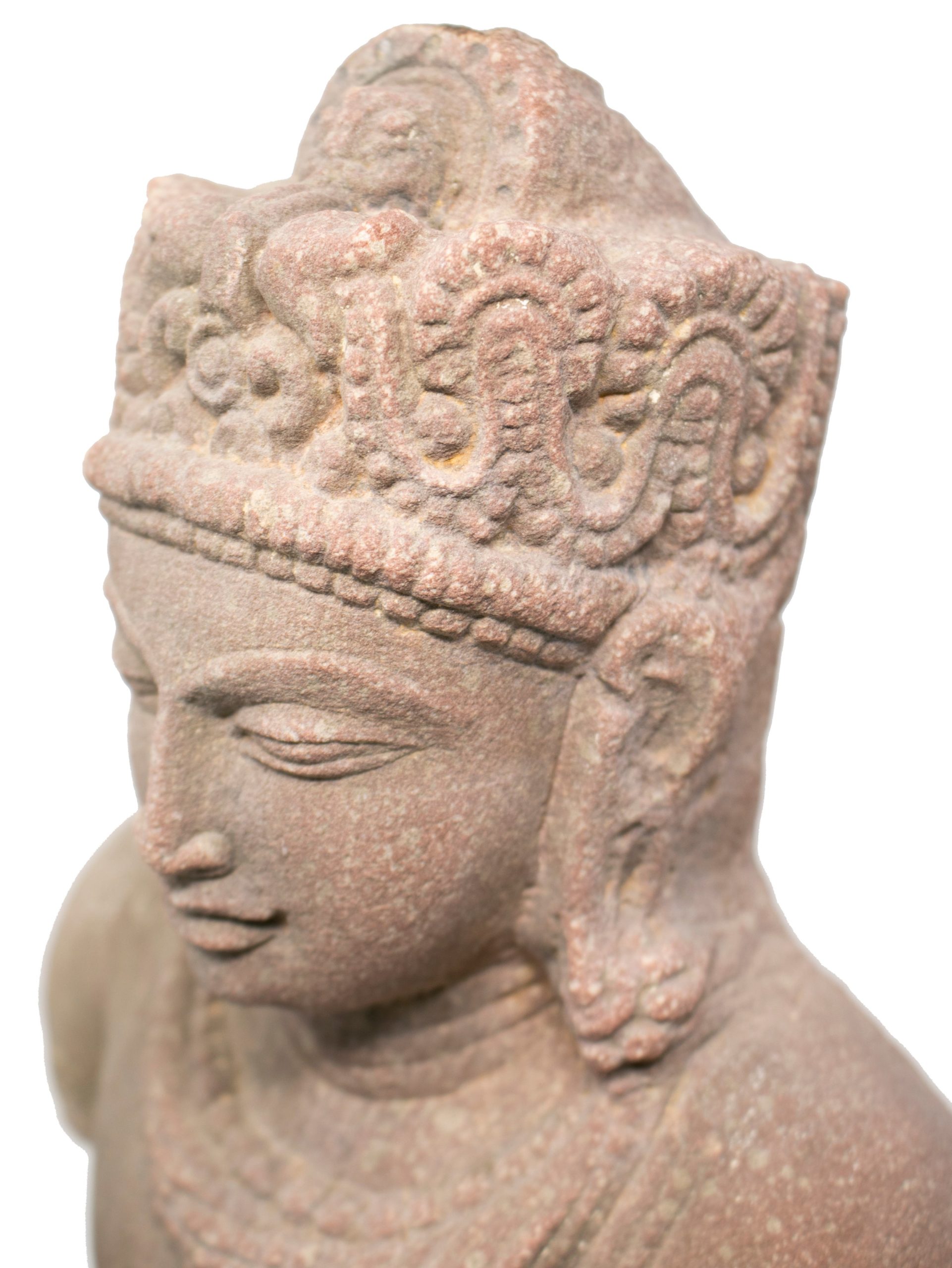 Escultura de Piedra Arenisca Tallada a Mano de los Templos de Amor Hindús de Khajuraho , de los Años 70