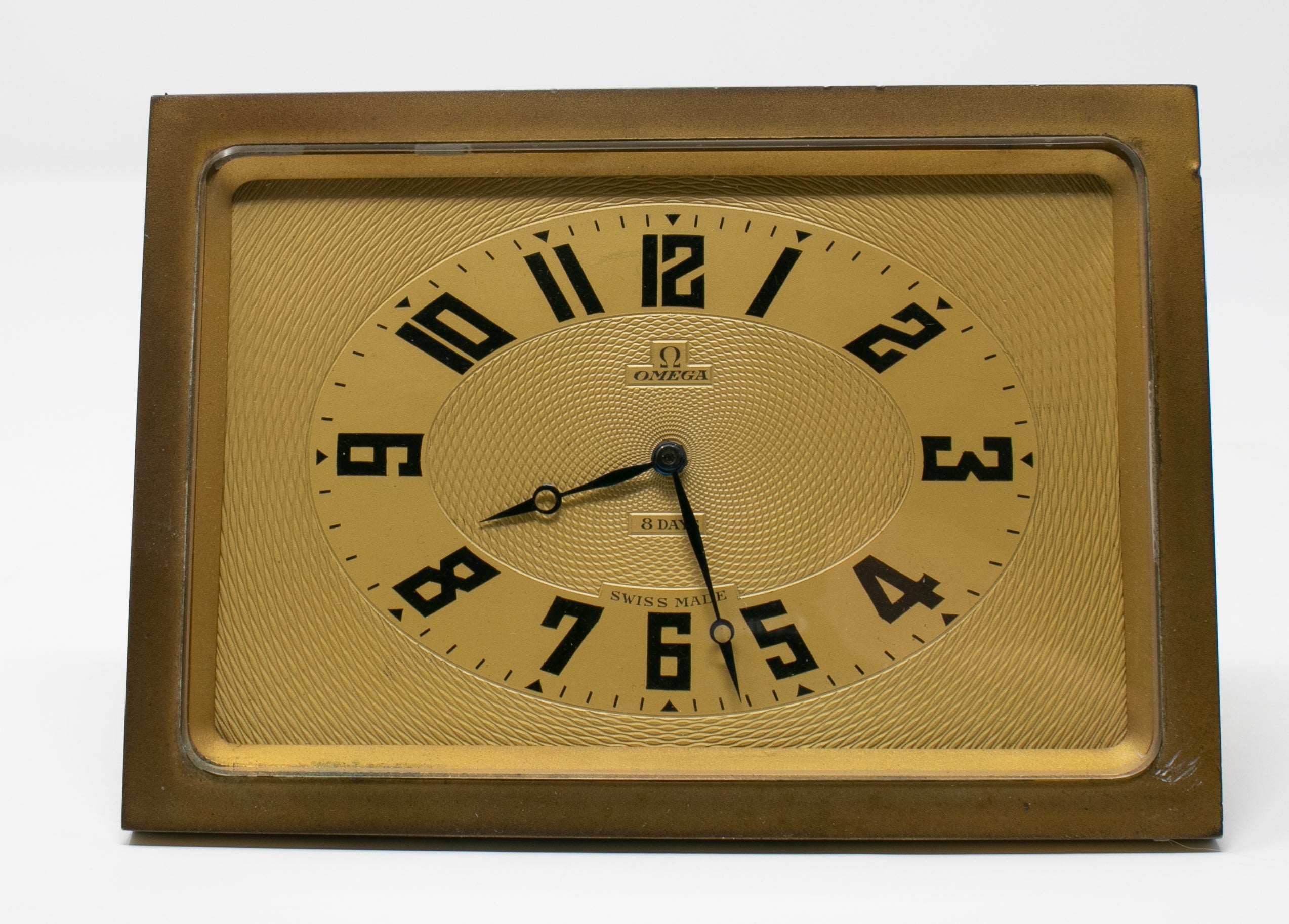Reloj de Mesa Cuadrado Omega, de los Años 50