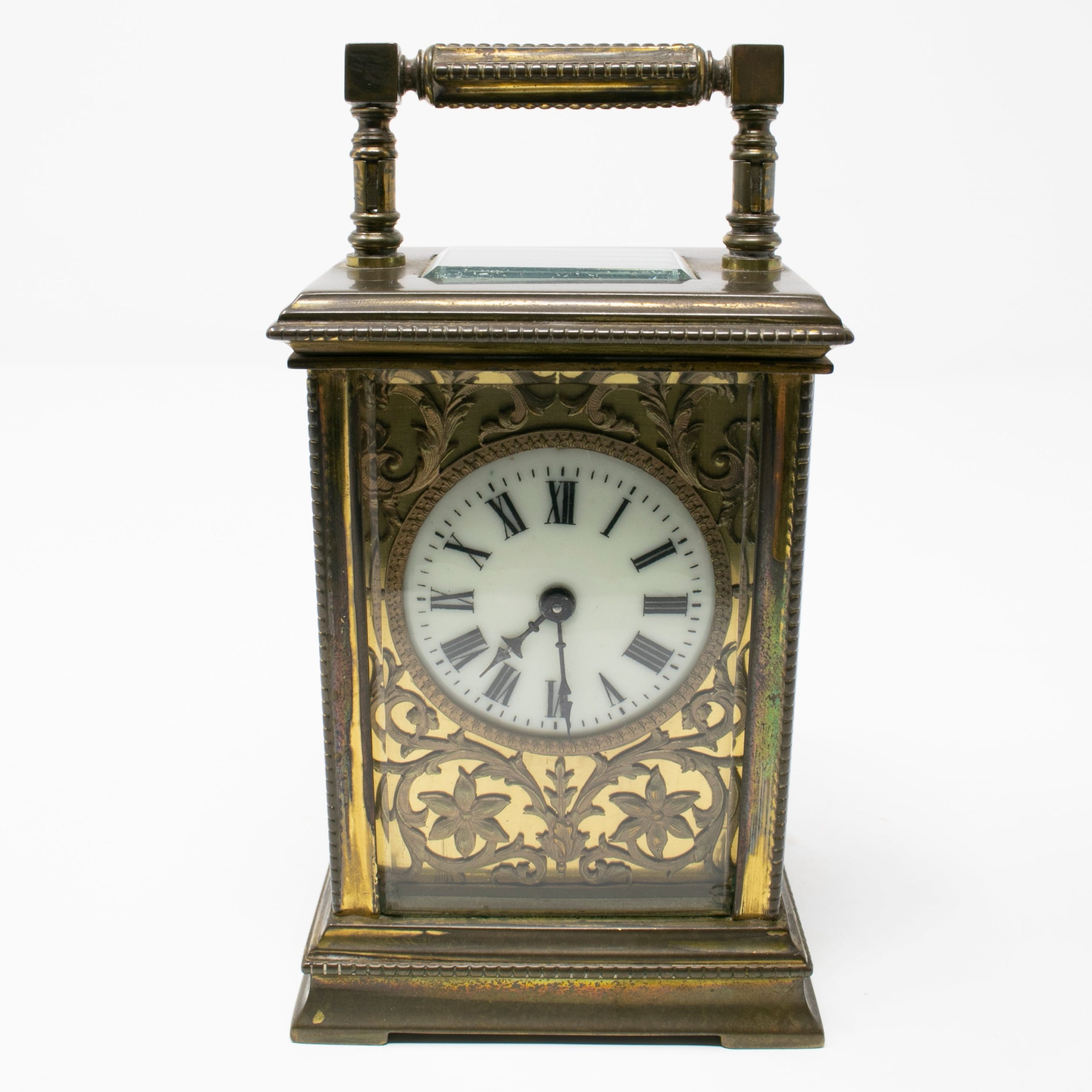 Reloj de Bronce para Carros de Caballos de Fabricación Suiza, del Siglo XIX