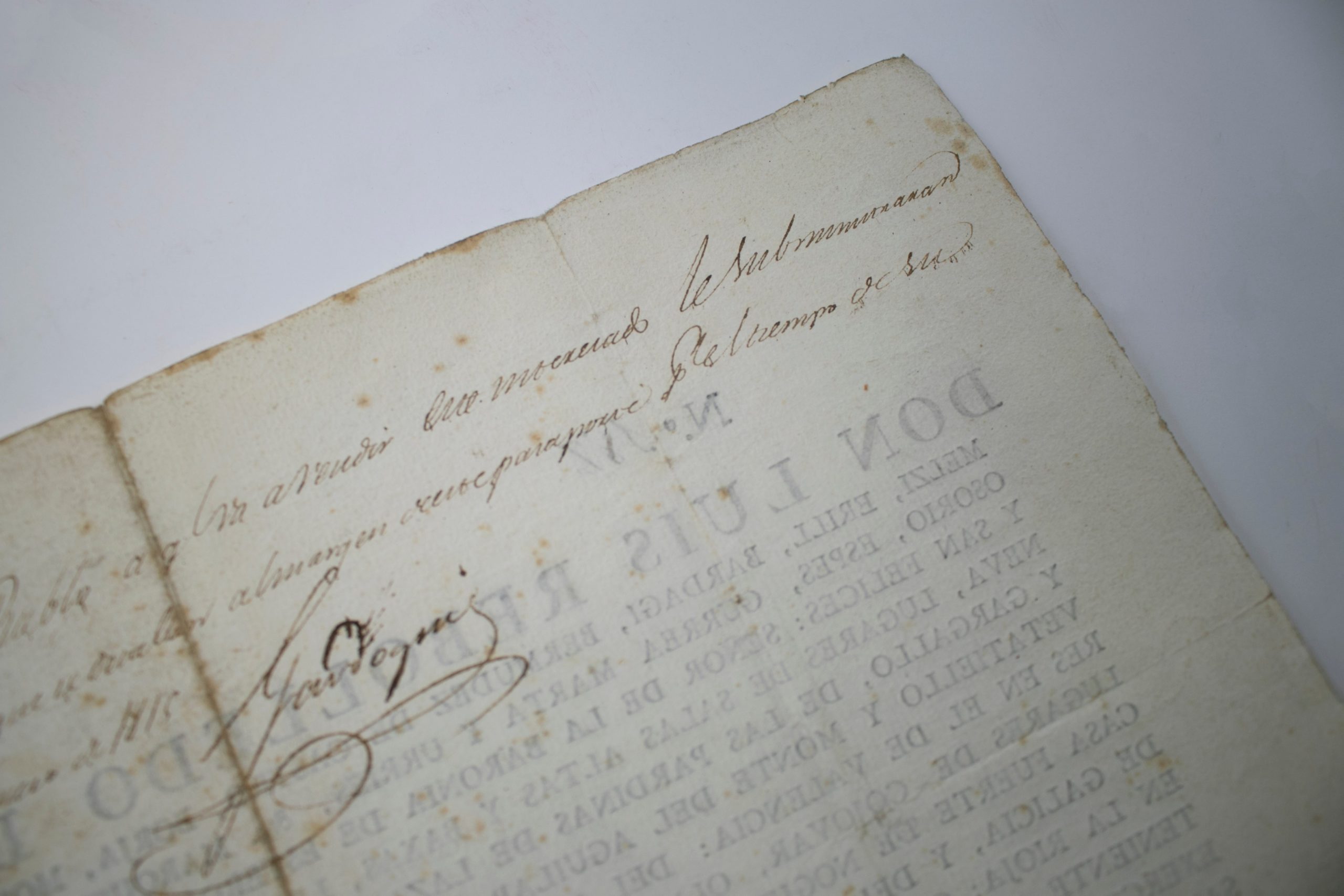 Pasaporte Español Escrito a Mano en Papel, Correspondiente al Año 1815