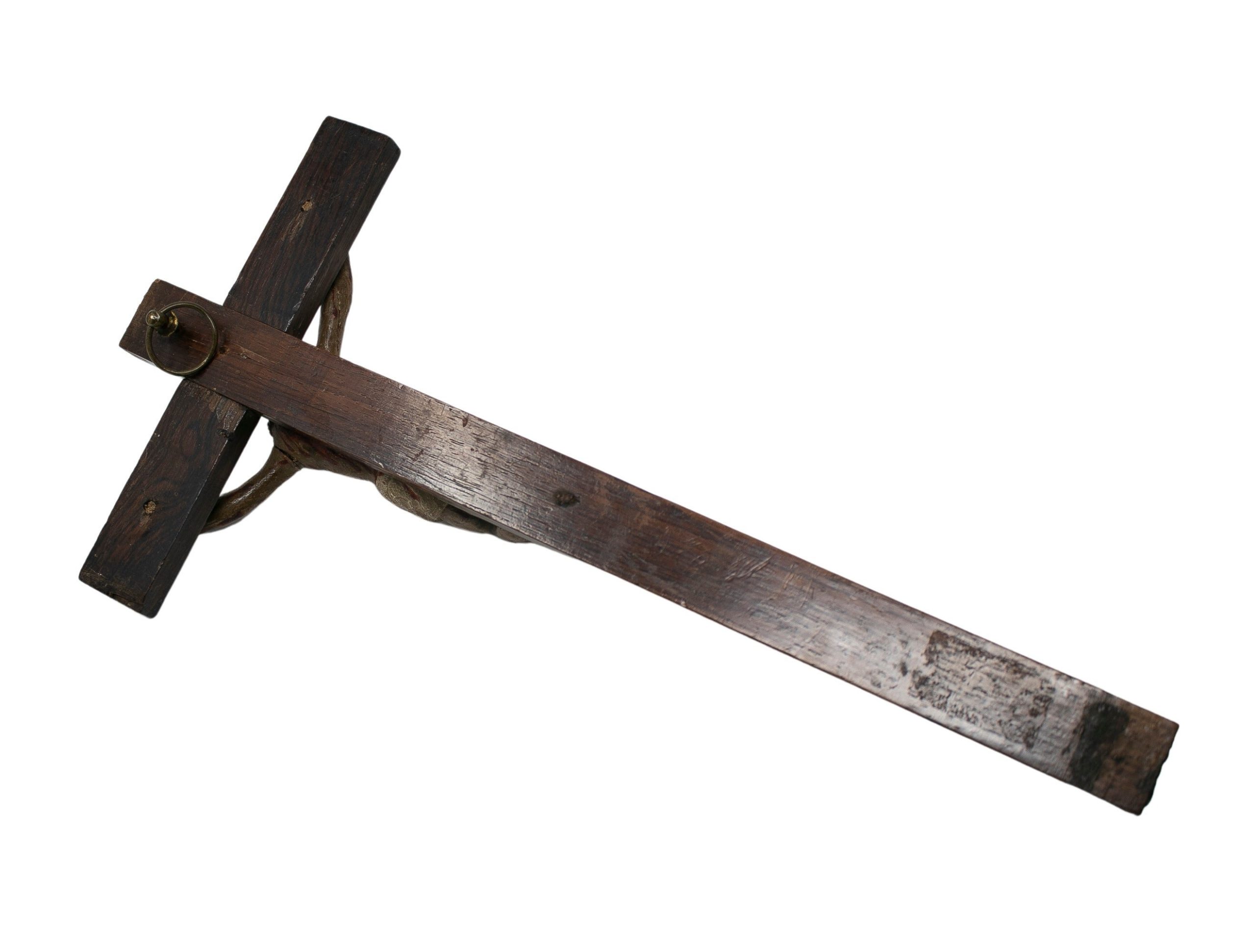 Escultura de Madera en Forma de Crucifijo, del Siglo XVII
