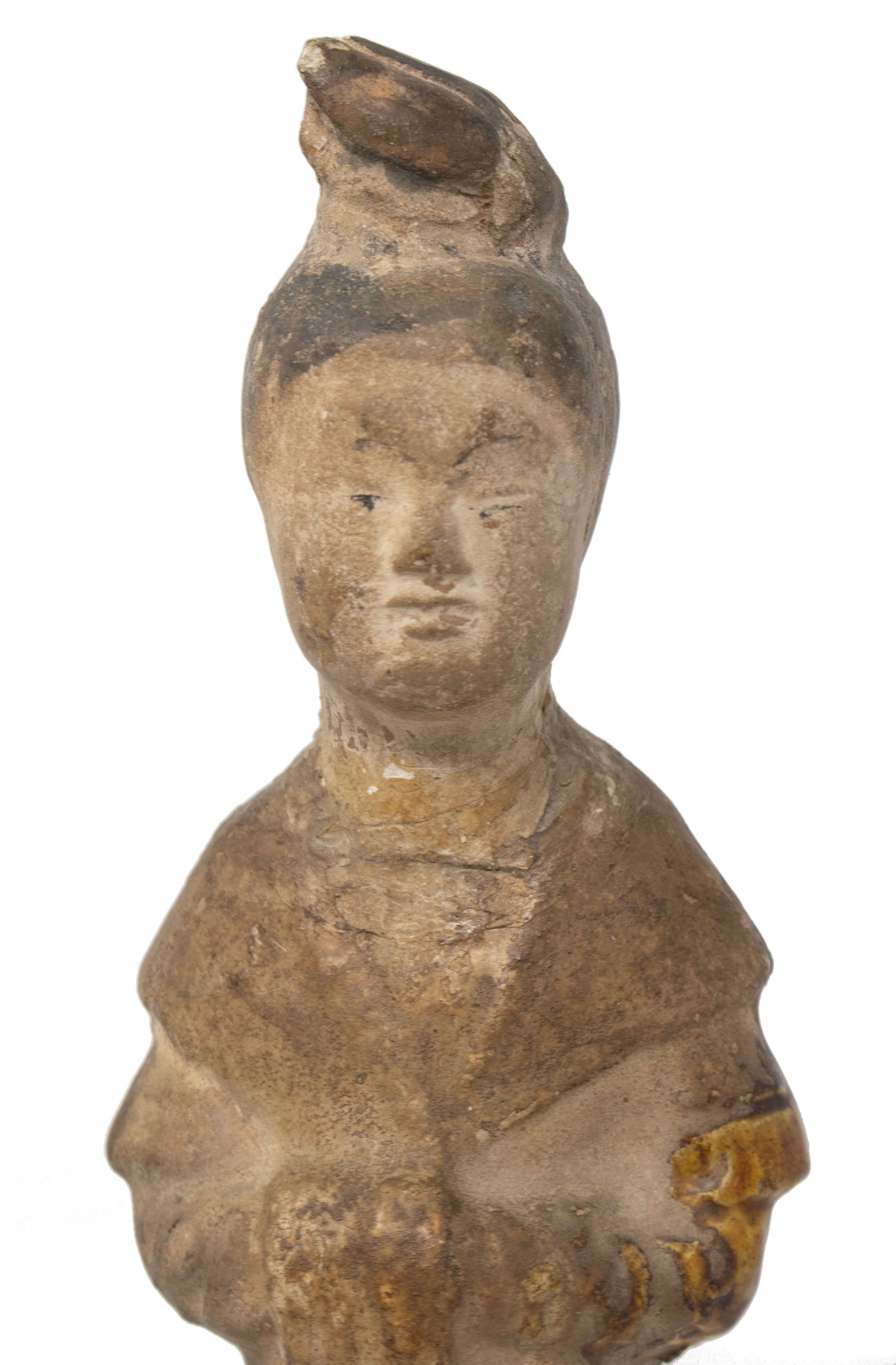 Figura de Cerámica China de una Mujer con Traje Tradicional, del Siglo XVI