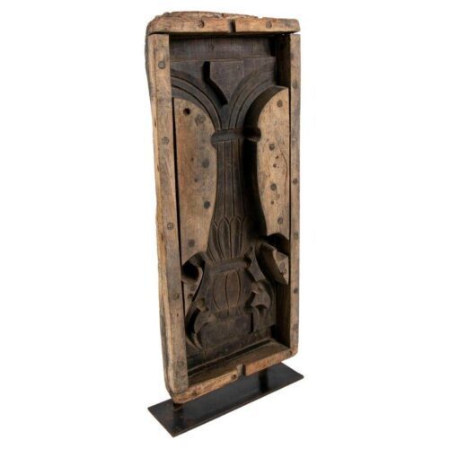 Molde de madera para fabricar balaustradas originales con base de hierro decorativa